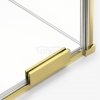 NEW TRENDY Kabina prysznicowa SMART LIGHT GOLD 1D prostokątna U 150x90x200 szkło czyste 8mm Active Shield 2.0 - UCHWYT RELING EXK-6718